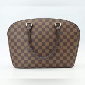 LOUIS VUITTON SARRIA HORIZONTAL HAND BAG DAMIER EBENE